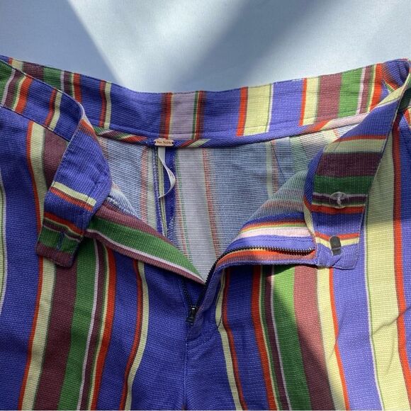 Free People La Paz Slim Crop Multicolored Striped Pants Size 6 - Picture 12 of 16